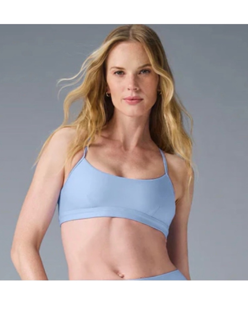 Alo yoga airlift intrigue bra, seashell blue, L